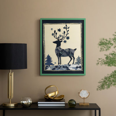 «Christmas Holiday Art DCCLXII», reproduction d'art encadrée - bois massif