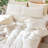 MooMee Lightweight Duvet Cover Set with Zipper Closure 8 Ties 100% Washed Cotton Linen Like Textured Soft Breathable All-Season-111275637-111990382