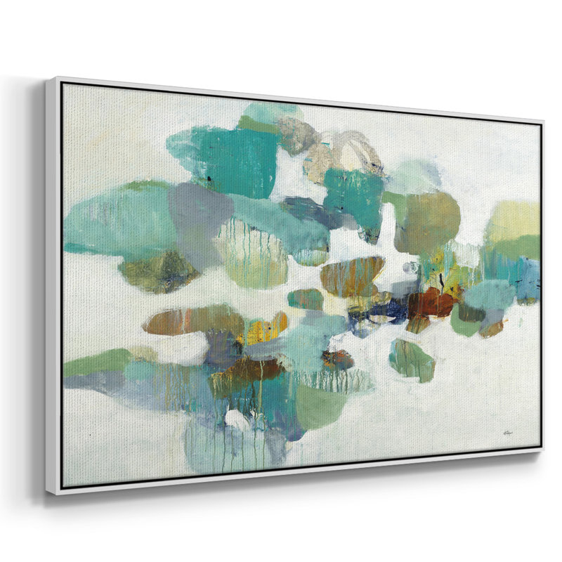 Stepping Stones - reproduction sur toile avec cadre flottant, Blanc, H 17 po x l 25 po x P 2 po