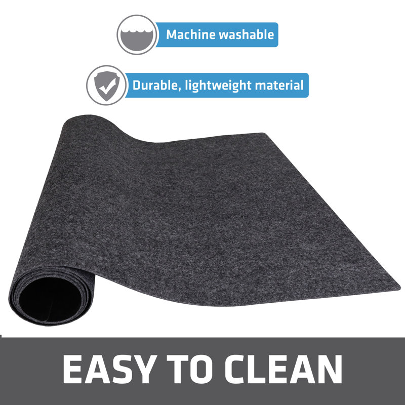 Sous-lavabo, doublure d'armoire protectrice pour la cuisine et la salle de bain - absorbante, imperméable et ajustable (24 po x 29 po) (gris anthracite) (fabriquée aux États-Unis)