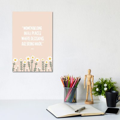 «Women Belong Quote», impression sur toile tendue