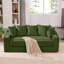 Canapé-lit convertible 2-en-1, canapé moderne, canapé de plancher pliable, velours côtelé, 5 coussins, poche latérale, porte-gobelets, appartement, bureau personnel, sans assemblage, 3 sièges-398999776