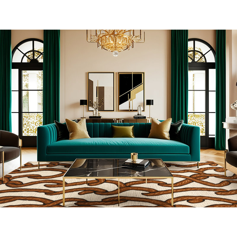  Tapis lavable avec desserts bretzels, Carré 4 pi