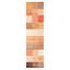 Tapis de couloir brun / orange / rouge en laine noué à la main Quanterrious Patchwork 2 pi 11 po x 10 pi 2 po