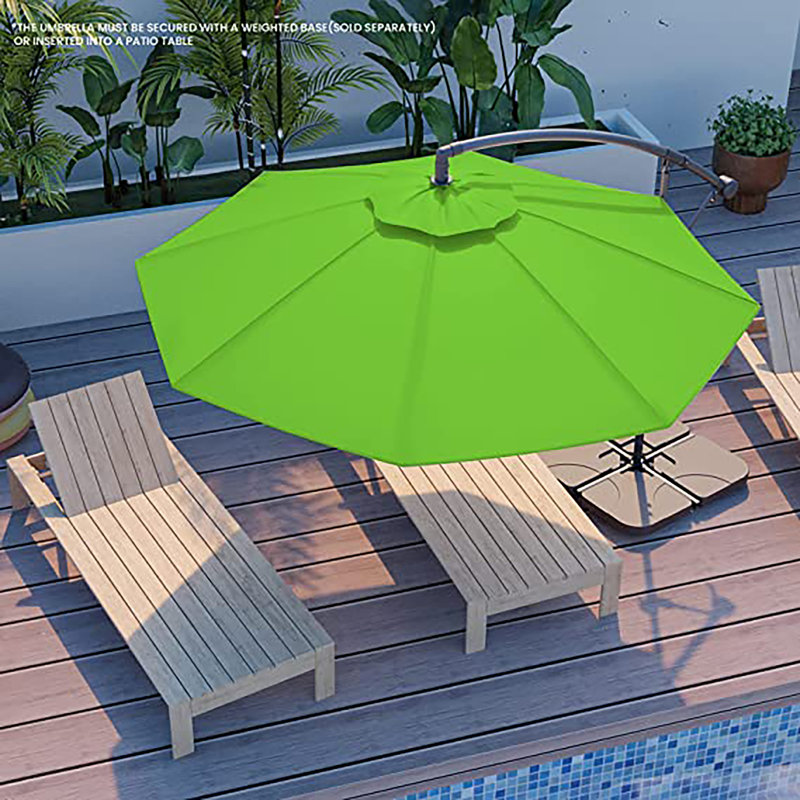 Parasol en porte-à-faux 10 pi Hawkinsville, Vert pomme