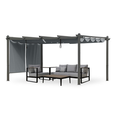 Aoodor Aluminum Pergola with Canopy