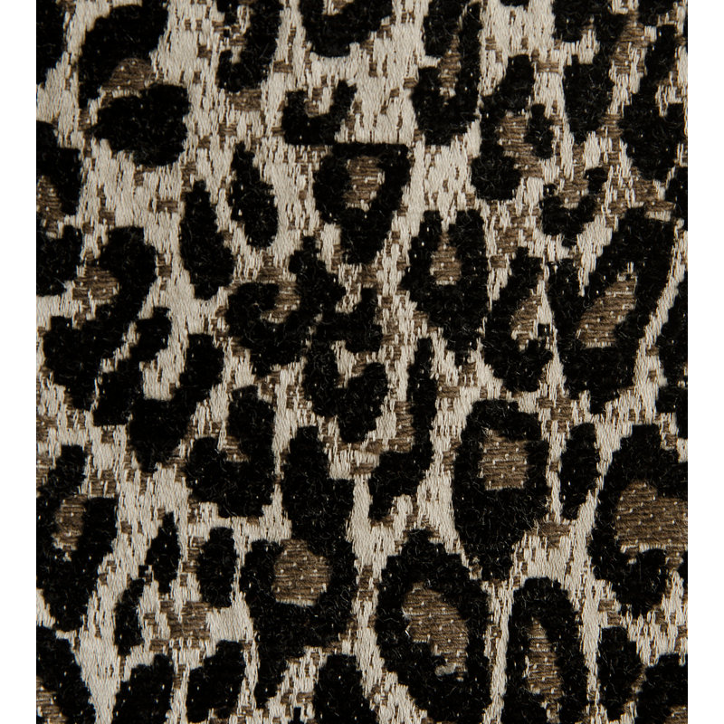 Amazink Leopard Cotton Blend Fabric, Sexy Black