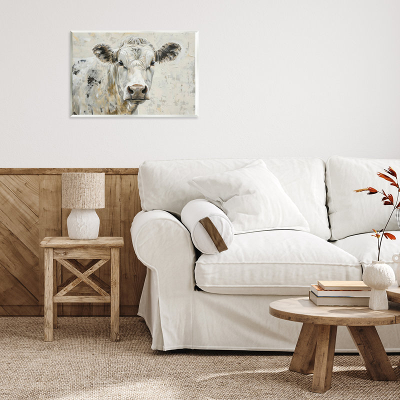 Portrait de vache neutre, plaque par LSR Creative Studio, H 10 po x l 15 po