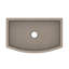 Évier de cuisine de style campagnard en béton de L 33 po l x 20,5 po avec tablier incurvé NativeStone®-37737135