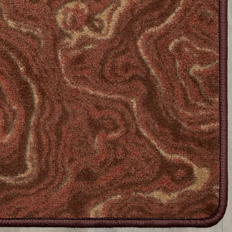 Tapis ocre rouge Imagine, Rectangle 10 pi 9 po x 13 pi 2 po