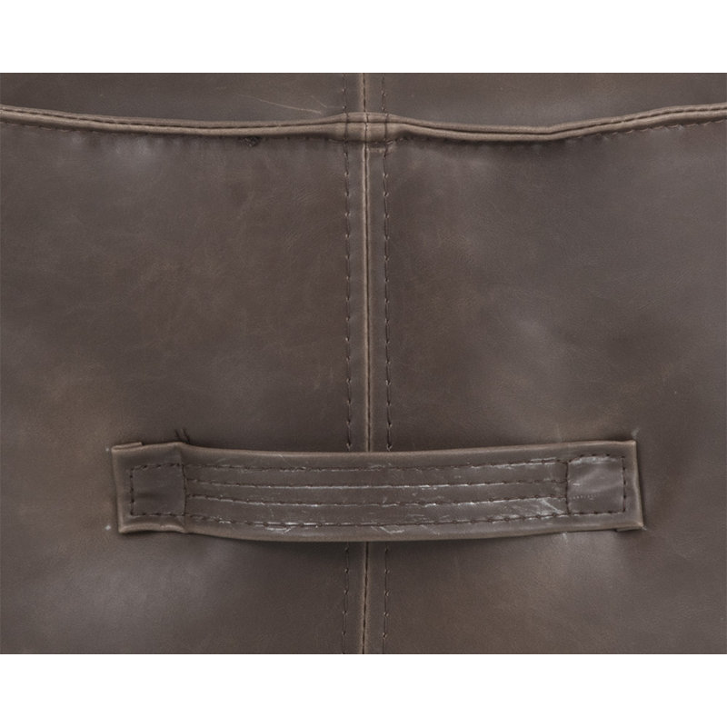 Repose-pieds Laurenn, Simili cuir brun foncé
