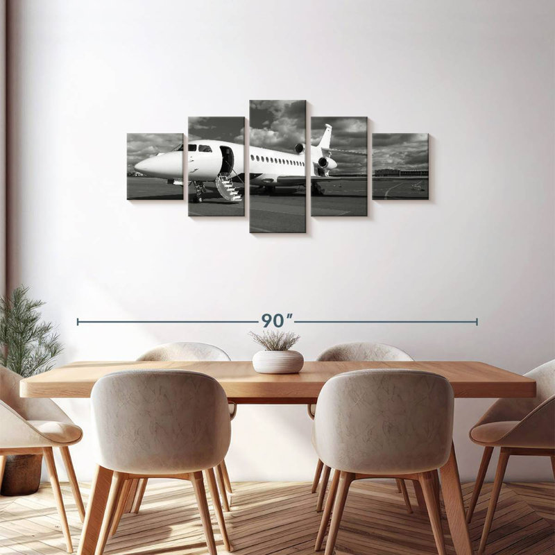 Boarding Private Jet, 30" H x 68" W