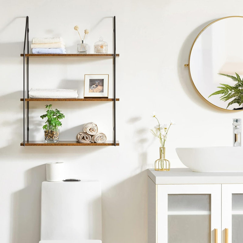 60cm W Metal Wall Mounted Shelving Unit