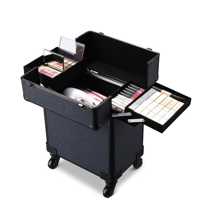 Organisateur de chariot à maquillage Hokku Designs, Minuit rococo