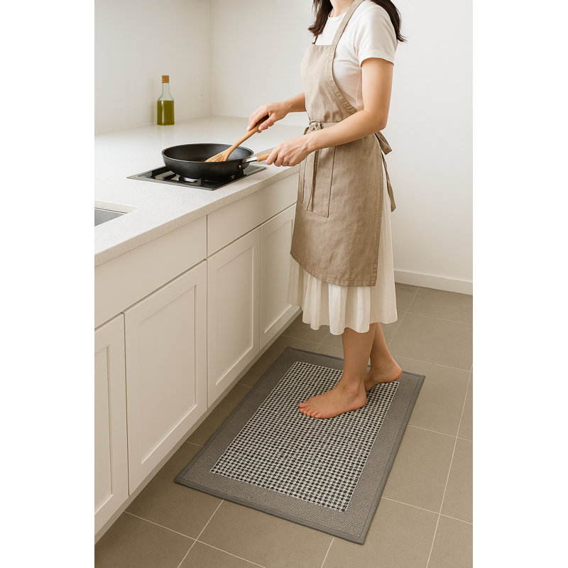 Kitchen Mat, Silver/Gray