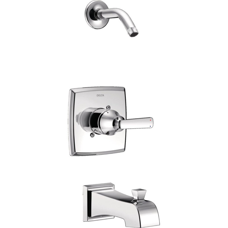 Ashlyn Pressure Balance Tub and Shower Trim with Monitor, Chrome