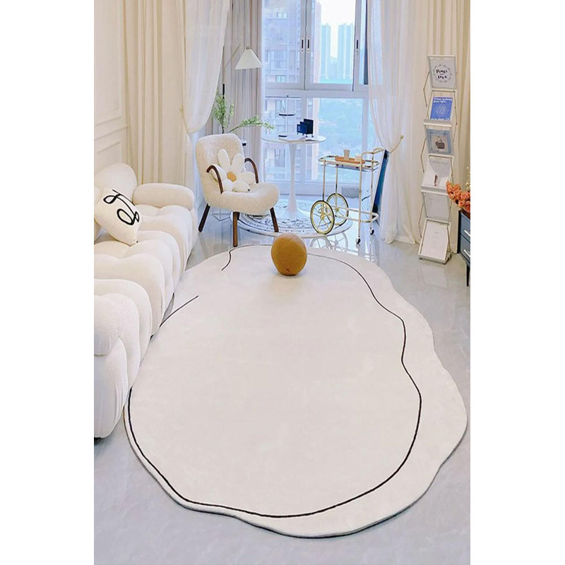Oval Modern Area Rug with Non-Slip Backing, Ovale 3 pi 3 po x 9 pi 10 po