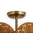 2-Light Rattan Shell-Shape Semi-Flush Mount-1706434854