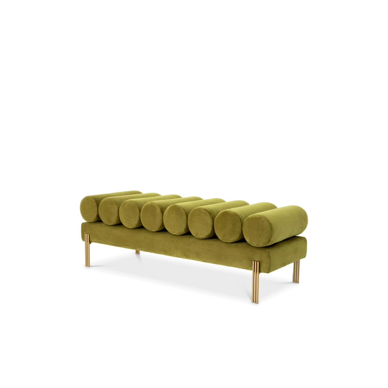 Oxley Velvet Upholstered Bench, Vintage Green