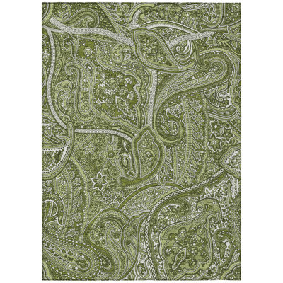 Washable Paisley Indoor / Outdoor Rug