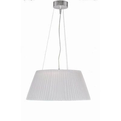 Nude 1 - Light Polished Chrome Plated Drum Pendant