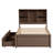 Modern Twin Size Bed Frame With Built-In USB Port On Bookcase Headboard And 2 Drawers-106845168