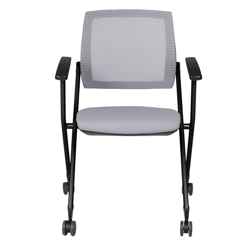 Fauteuil gigogne à dossier haut et dossier rembourré Regency Pulse - gris, Gris