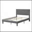 Structure de lit plateforme tapissier, support en lattes de bois, facile à assembler, gris-1336162814
