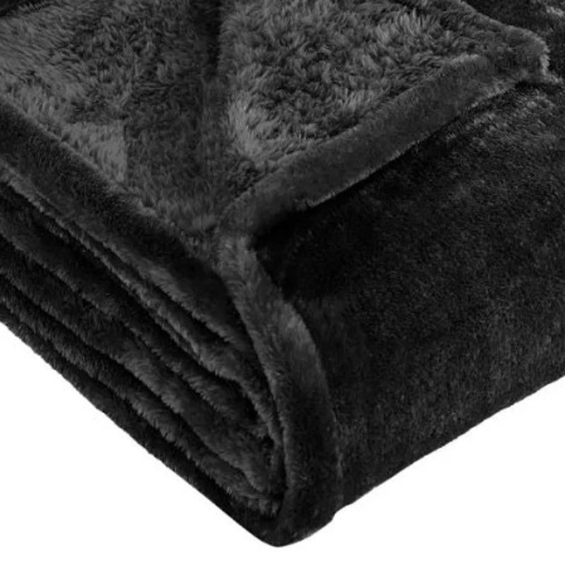 Jeté en molleton 50 po x 60 po noir