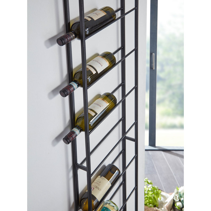Bellmont 8 Bottle Wall Mounted Wine Bottle Rack, Black