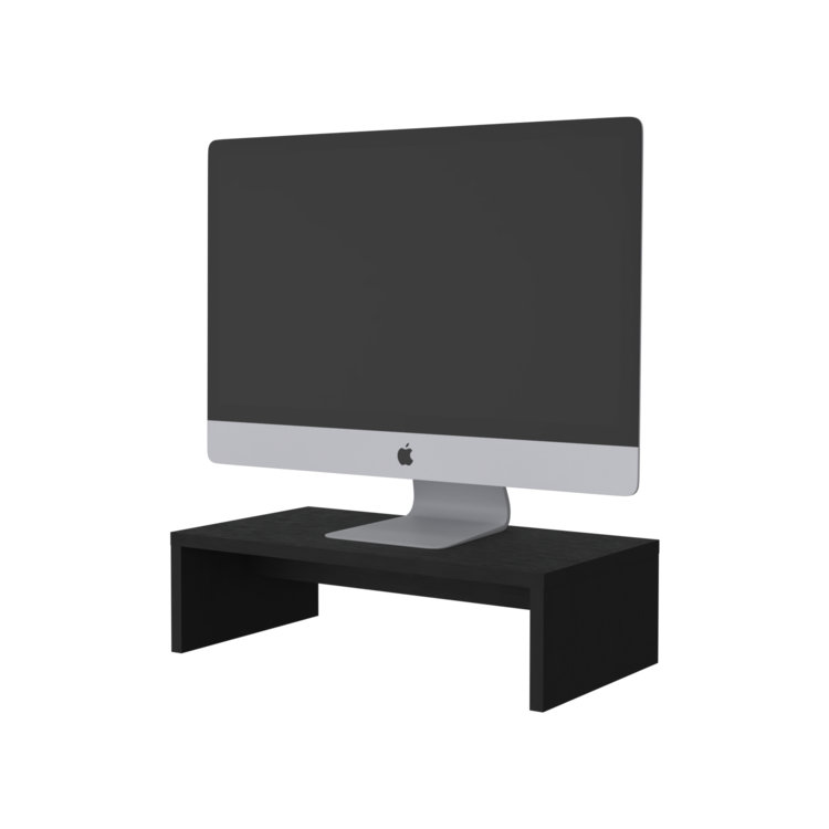 Sells monitor stand in melamine and particule board, black, Black