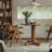 Walnut Round Solid Wood Dining table-1107693827