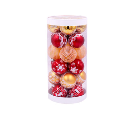 24 Piece Shatterproof Ball Ornaments Set