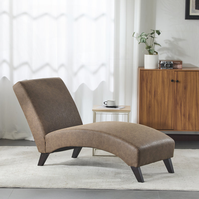 Chaise longue en cuir synthétique