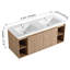 Meuble-lavabo de salle de bain avec double lavabo, fixation murale, porte - option moderne