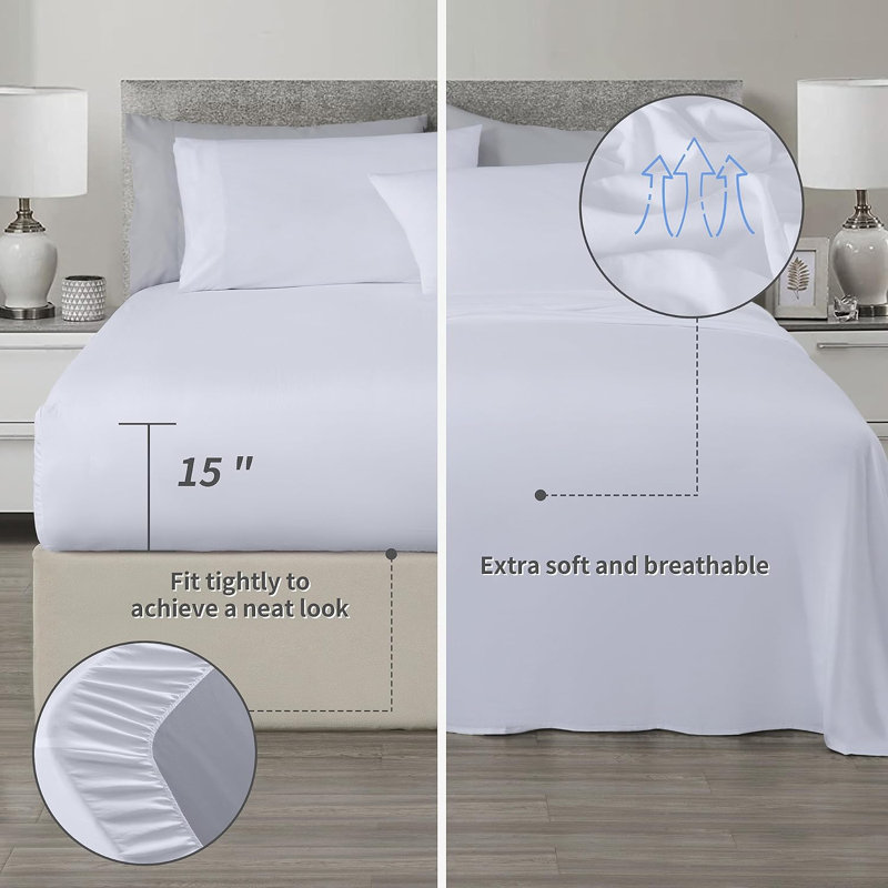 Briar Microfiber Bed in a Bag Comforter Set, Navy/Blue/Gray, California King Comforter + 6 Additional Pieces