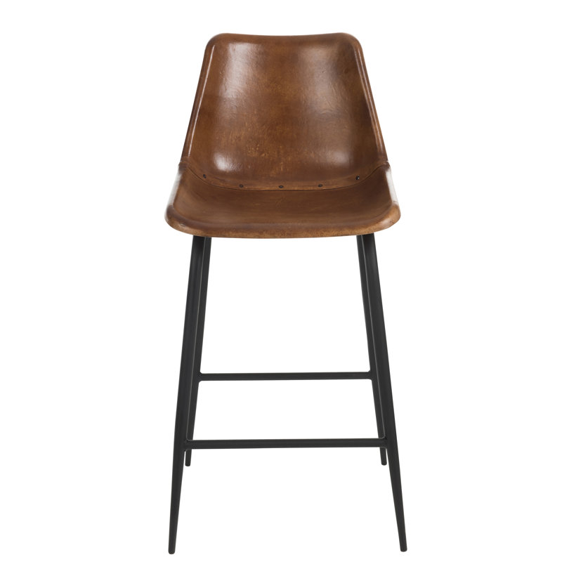 Mccool Upholstered and Faux Leather Bar Stool