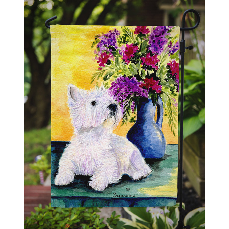 Drapeau de jardin à 2 côtés westie