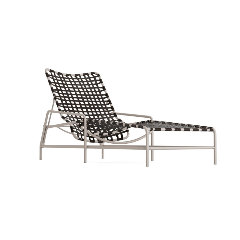 Kantan Outdoor Chaise Lounge, Coffee/Dove Smooth