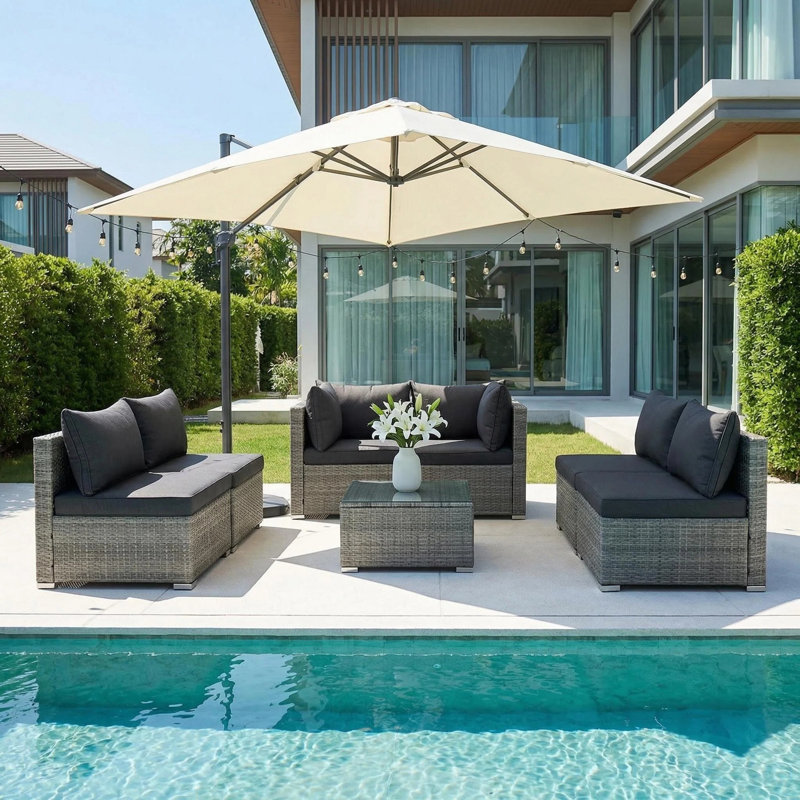 Cannes Modular 6 Seater Garden Lounge Set