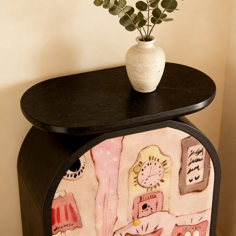 Armoire d'entrée moderne en bois massif minimaliste