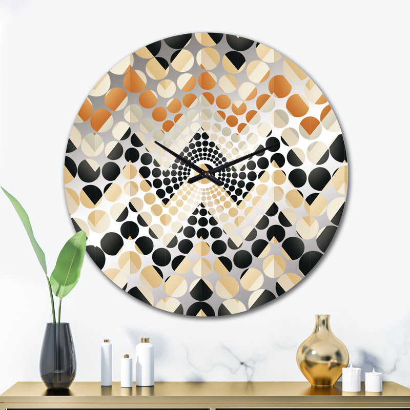 Geometric Chevron - Horloge murale géométrique, Très grand