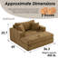 56.3" Wide Extra-Large Sofa Bed, Chenille-1958676247