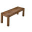 Table de salle à manger en bois flotté de style transitionnel 6 pièces, table rectangulaire, 4 chaises d'appoint avec cadre de fenêtre et banc en «X», base en bois d'hévéa polyvalente, pièces, finition chêne antique, coussin, tissu tissé naturel
