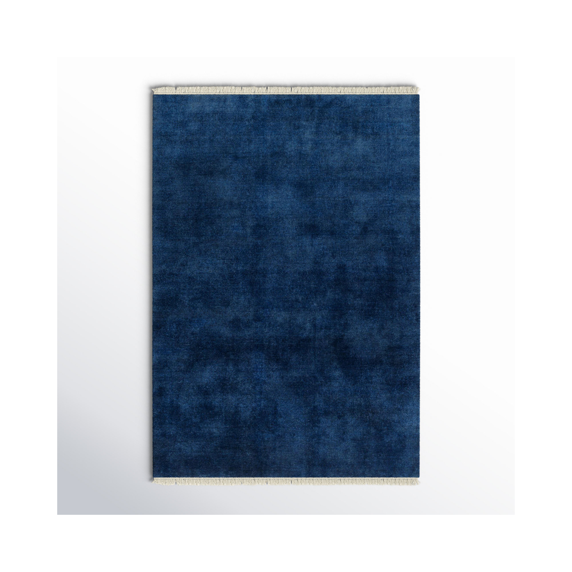 Clio Hand Loomed Wool Midnight Blue Rug, Rectangle 2' x 3'