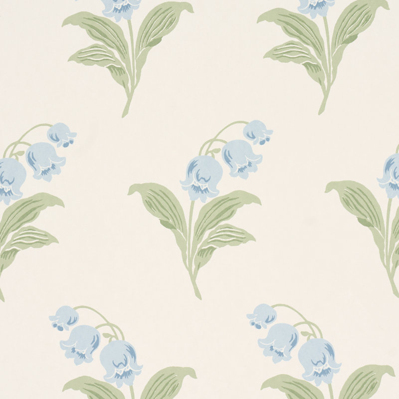 Papier peint Lily of the Valley, Bleu