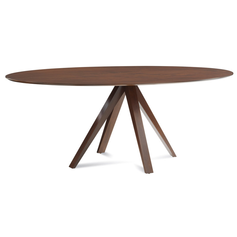 Angellyn Maple Oval Dining Table, 29" H x 70" L x 36" W, Walnut