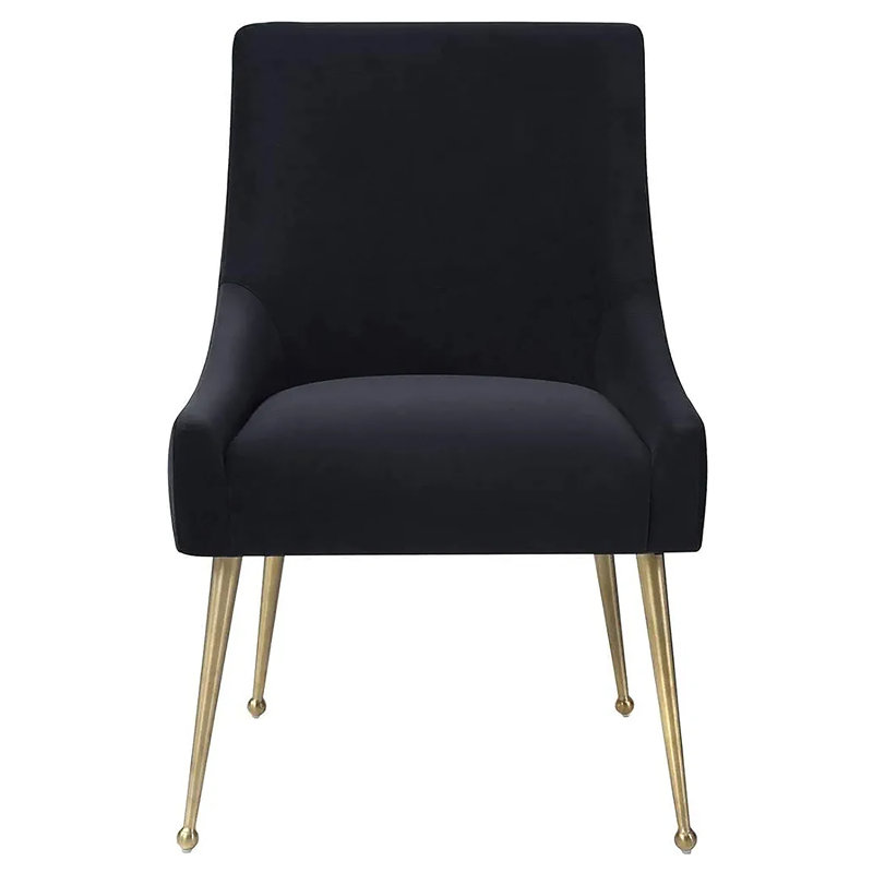 Chaise d'appoint Firkins, Noir, Or