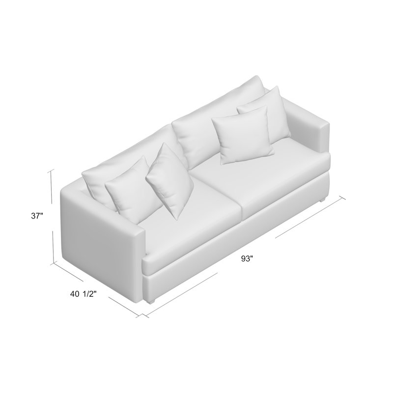 Mckenzie Upholstered 93'' Sofa, Oscar Amethyst