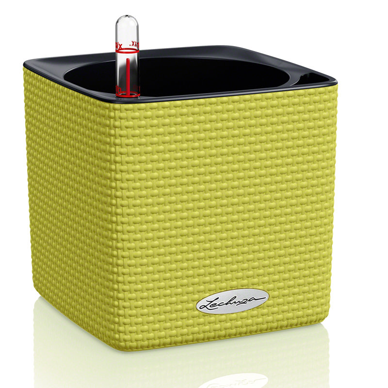 Cube Pot Planter, Lime Green